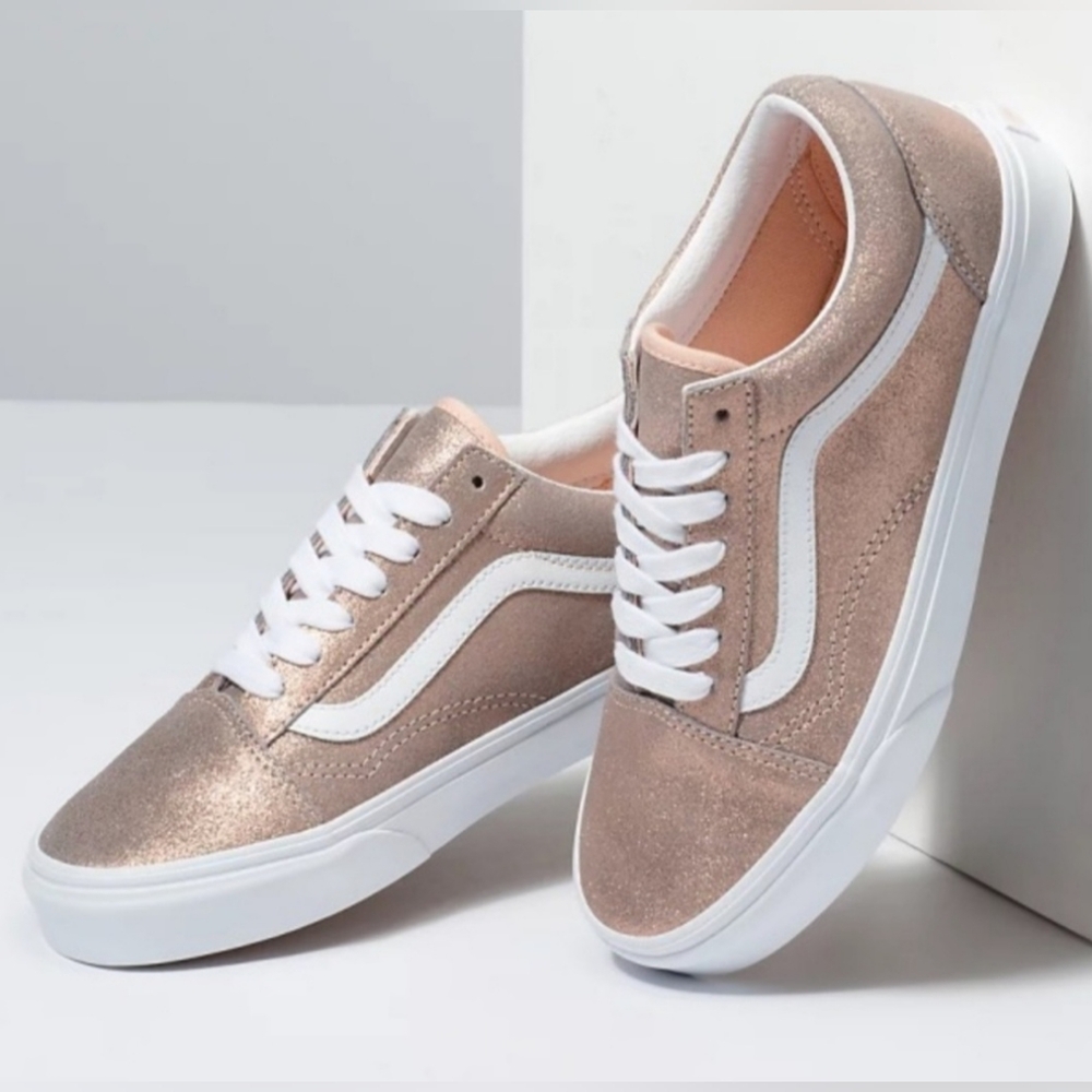 Vans Old Skool Limited Edition Glittery  Rose Gold *NWT*